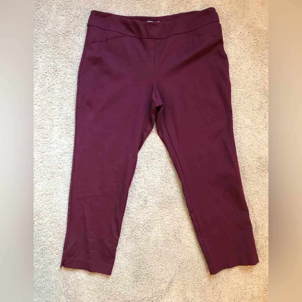 Burgundy/maroon dress pants - size 16 petite